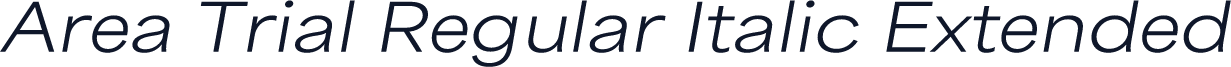 Area Trial Regular Italic Extended