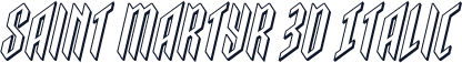 Saint Martyr 3D Italic