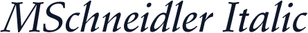 MSchneidler Italic