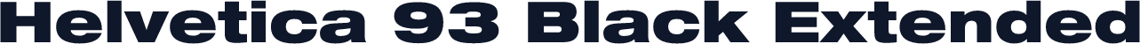 Helvetica 93 Black Extended