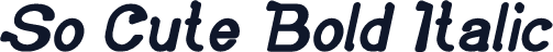 So Cute Bold Italic