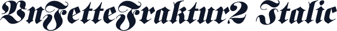 VnFetteFraktur2 Italic
