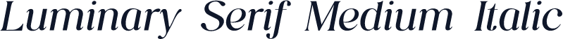 Luminary Serif Medium Italic
