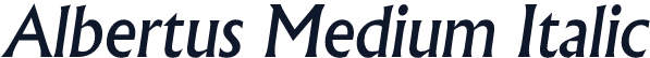Albertus Medium Italic