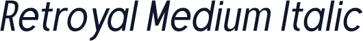Retroyal Medium Italic