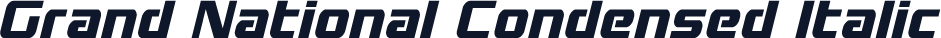 Grand National Condensed Italic