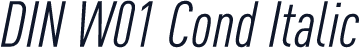 DIN W01 Cond Italic
