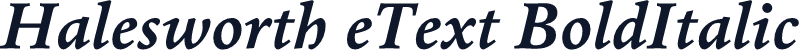 Halesworth eText BoldItalic