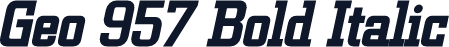 Geo 957 Bold Italic