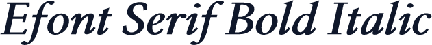 Efont Serif Bold Italic