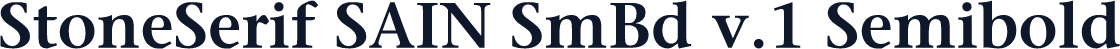 StoneSerif SAIN SmBd v.1 Semibold