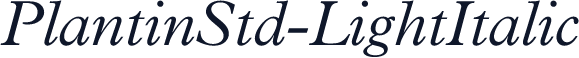 PlantinStd-LightItalic