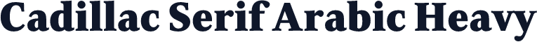 Cadillac Serif Arabic Heavy