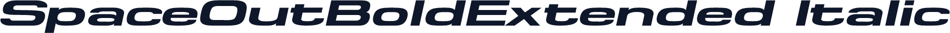 SpaceOutBoldExtended Italic