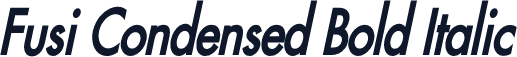 Fusi Condensed Bold Italic