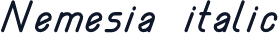 Nemesia italic