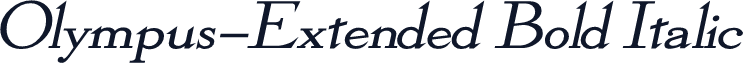 Olympus-Extended Bold Italic