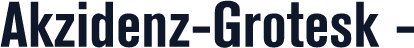 Akzidenz-Grotesk -连筋
