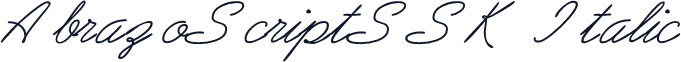 AbrazoScriptSSK Italic