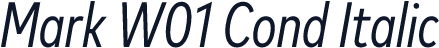Mark W01 Cond Italic
