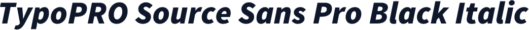 TypoPRO Source Sans Pro Black Italic