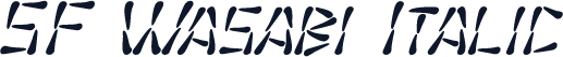 SF Wasabi Italic
