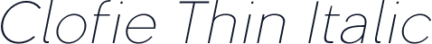 Clofie Thin Italic