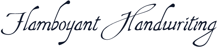 Flamboyant Handwriting