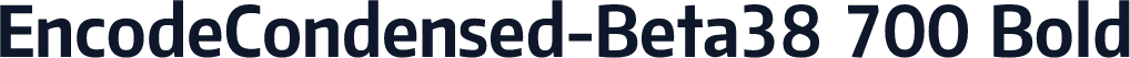 EncodeCondensed-Beta38 700 Bold