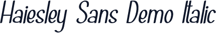 Haiesley Sans Demo Italic