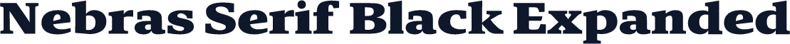 Nebras Serif Black Expanded