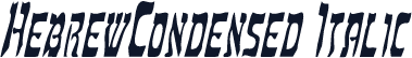 HebrewCondensed Italic