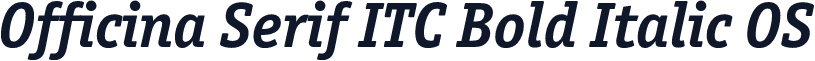 Officina Serif ITC Bold Italic OS