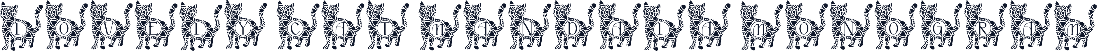 Lovely Cat Mandala Monogram