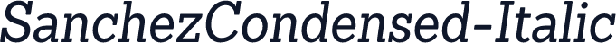 SanchezCondensed-Italic