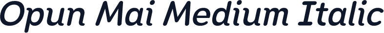 Opun Mai Medium Italic