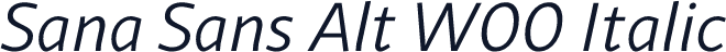 Sana Sans Alt W00 Italic
