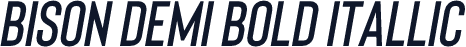 Bison Demi Bold Itallic