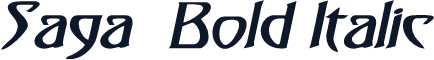 Saga  Bold Italic