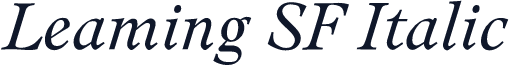 Leaming SF Italic