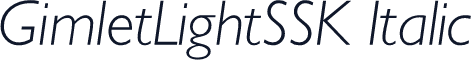 GimletLightSSK Italic