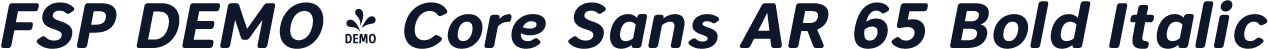 FSP DEMO - Core Sans AR 65 Bold Italic