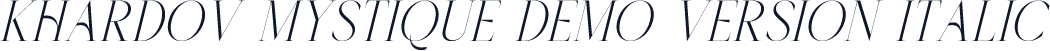 Khardov Mystique DEMO VERSION Italic