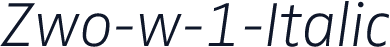 Zwo-w-1-Italic