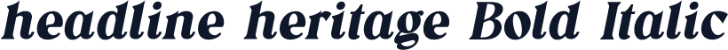 headline heritage Bold Italic
