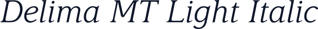 Delima MT Light Italic