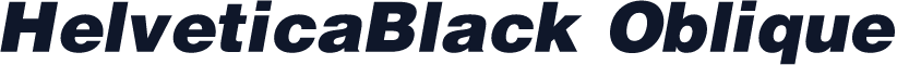 HelveticaBlack Oblique