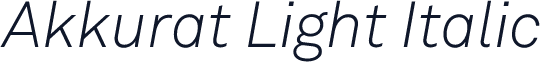 Akkurat Light Italic