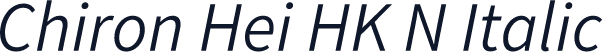 Chiron Hei HK N Italic