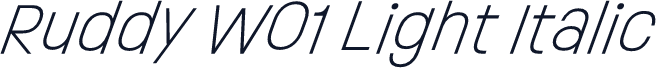 Ruddy W01 Light Italic